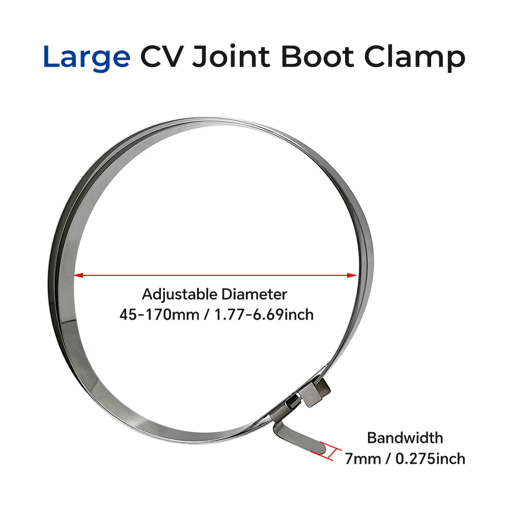 CV Joint Clamps 10 /20 /100 /200 Pcs Universal CV Joint Boot Crimp Clamp Kit Auto CV Joint Clamps Banding Boot Clamps Tool Short And Large Bands