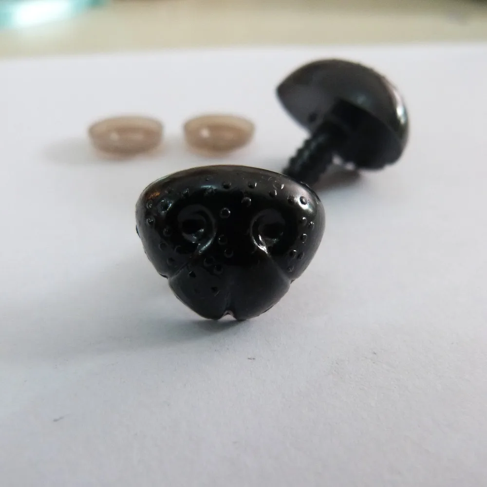 plush doll accessories doll accessories 30pcs/lot 12mm/13mm/15mm/19mm/24mm/27mm/29mm/35mm plastic safety toy point dog nose &soft washer for diy plush doll