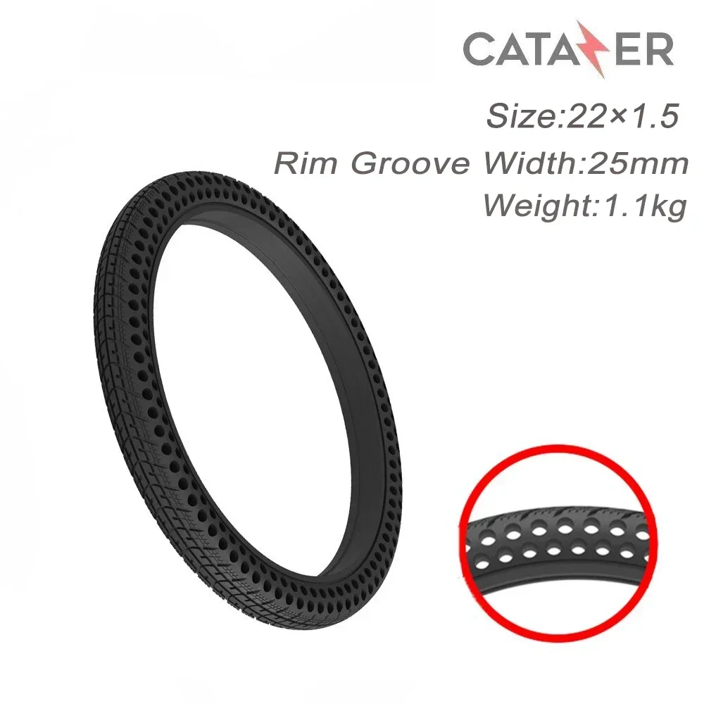 

22 Inch 22x1.5 Bicycle Solid Tire Honeycomb Tire Non Inflation Bike Tire Anti-puncture Durable Solid Tyre