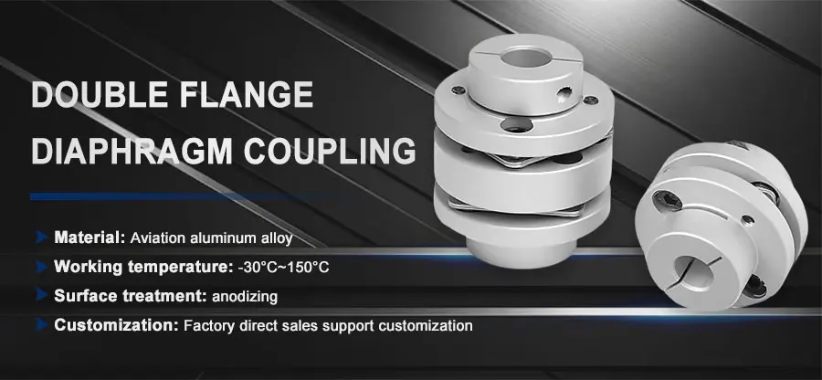 Description Picture 4 of item1pc D44-L50 LK3-C44-W Aluminum Alloy Flange Double Diaphragm Coupling Applicable To Step Servo Motor Sleeve Zero Clearance