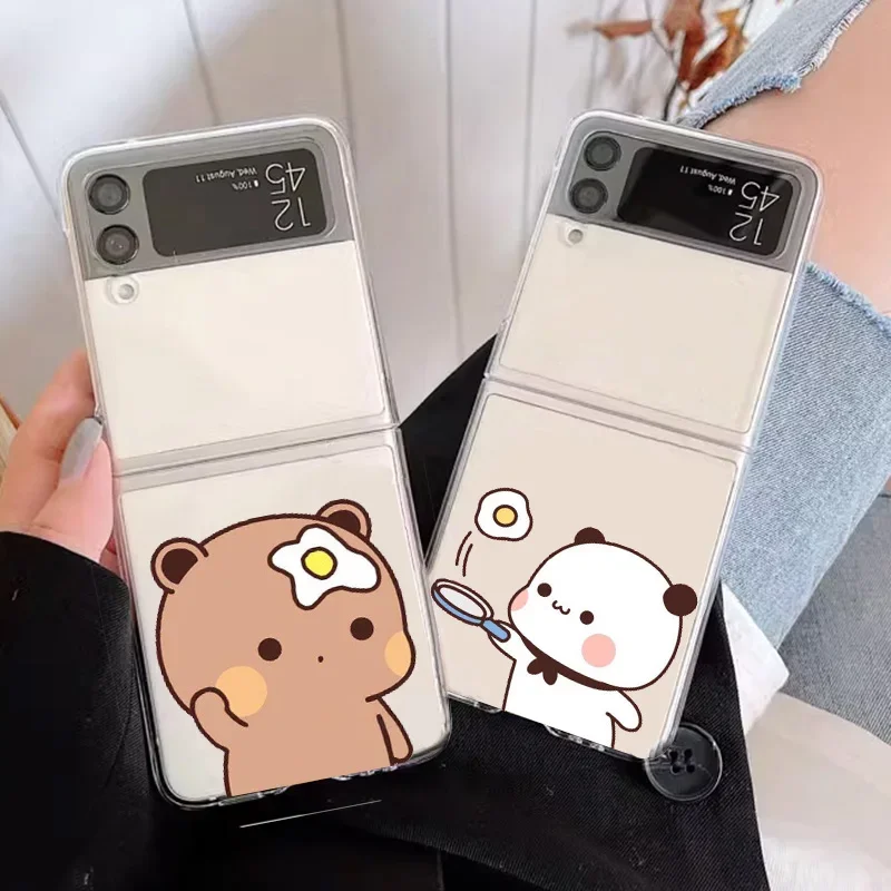 Cartoon Transparent Clear Cover - Bear Couple Design