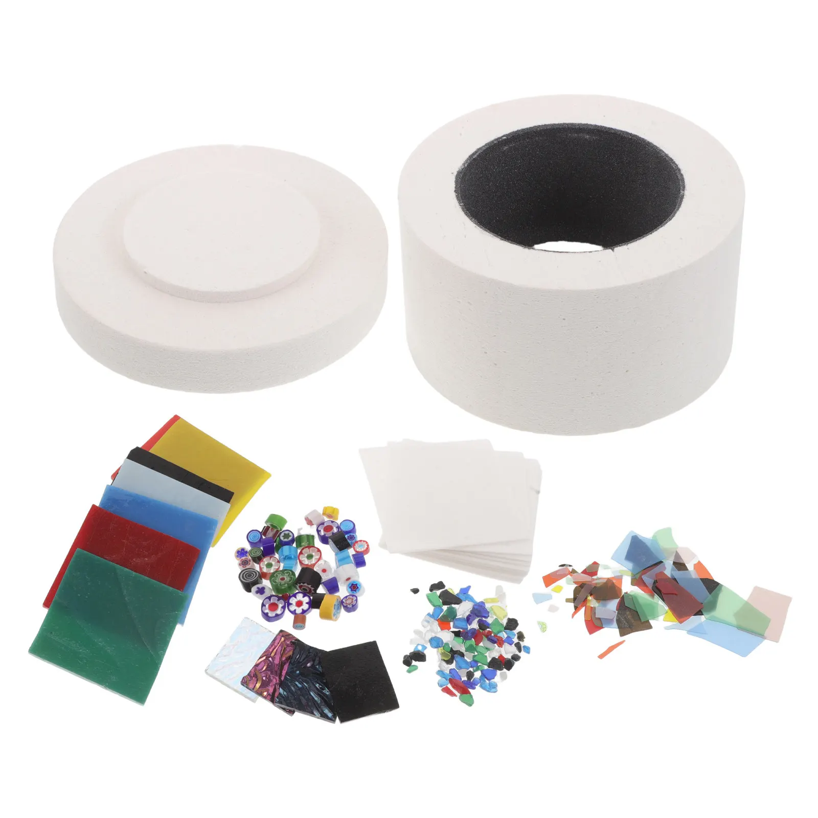 1Set Microwave Kiln for Pottery-Small Glass Fusing Oven-Portable DIY Art Studio Tool with Heat Resistant Liner