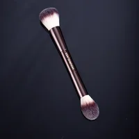 Pinceau de maquillage, pinceau à poudre, pinceau à blush, pinceau à poudre libre, manche métallique professionnel exquis, design à double tête, avec boîte 4