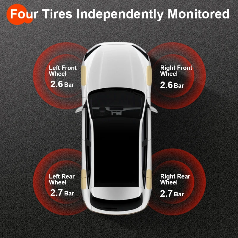 Car TPMS Tire Pressure Monitoring Display System Tire Pressure Monitor Security Alarm for Toyota Corolla Altis