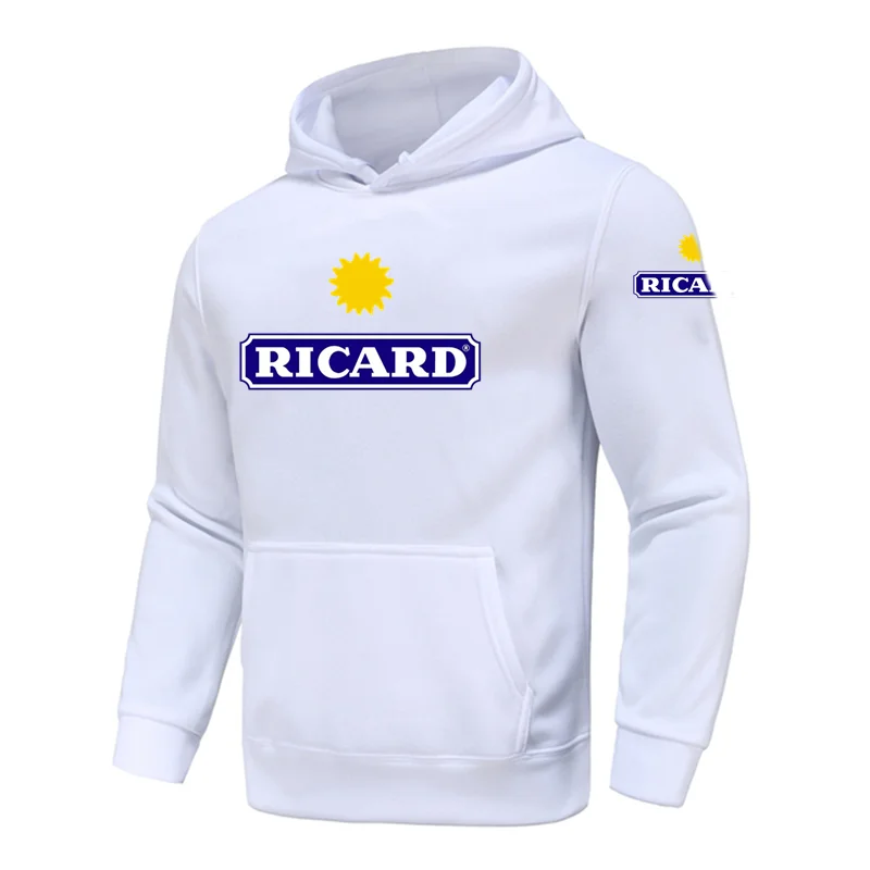 

Spring and Autumn Men Hoodies Casual Mens Sweatshirt Ricard Arm print Streetwear Pullovers Brand Hoody