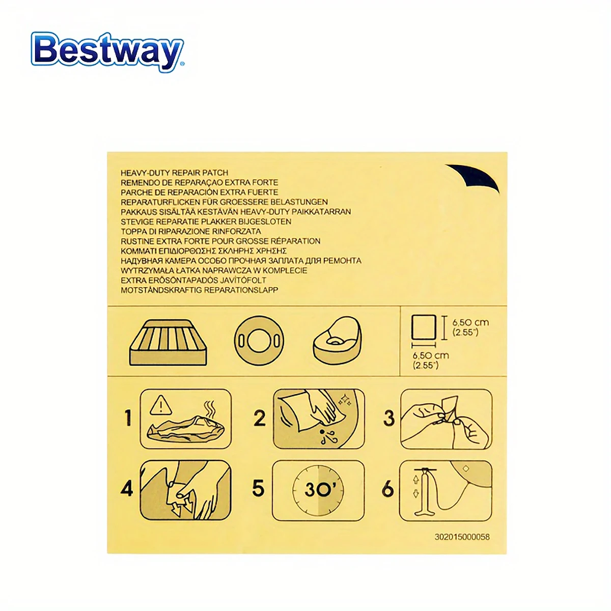 Bestway 62068 10 Piece Underwater Adhesive Repair Patch, Swimming Pool Patch Repair Kit, Pool Puncture Repair Patch 4