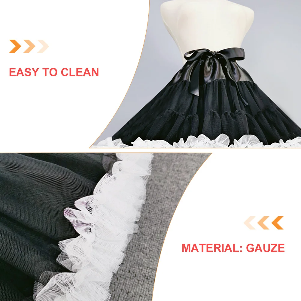 Mesh Pannier Gauze Underskirt Beautiful Ruffled Petticoat Lolita Tulle Tutu Women