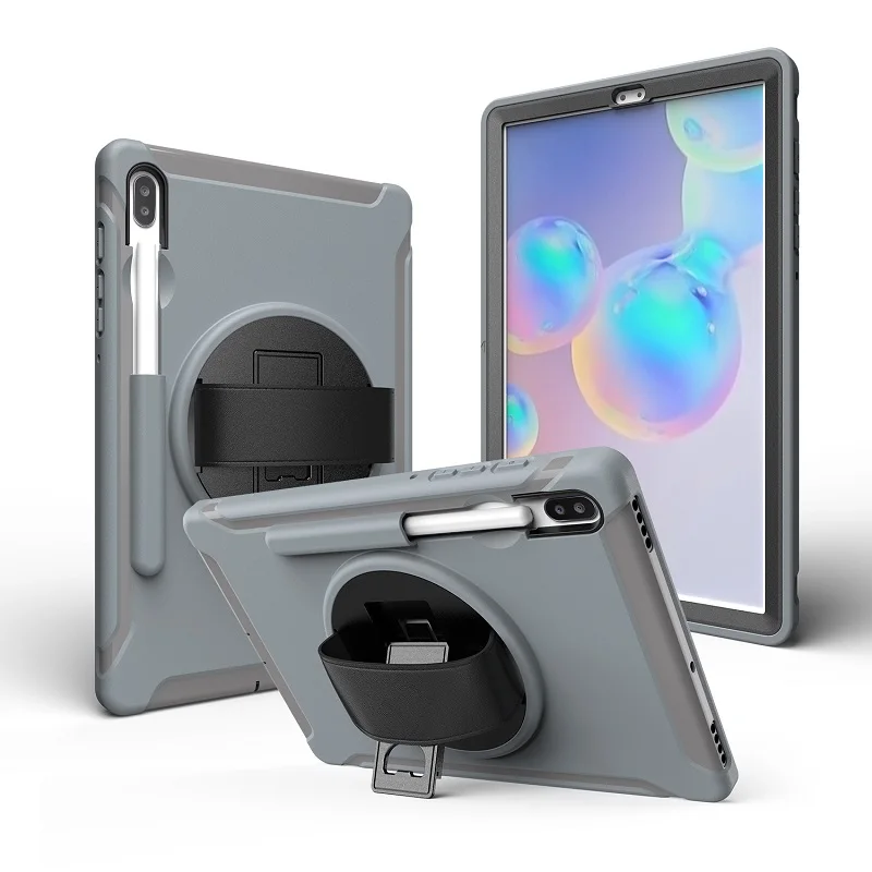 Prova de Choque para Crianças Capa para Samsung Galaxy Tab s6 10.5 sm T860 T865 pc e Tpu Combo Suporte de Mão com s Pen Slot Case à
