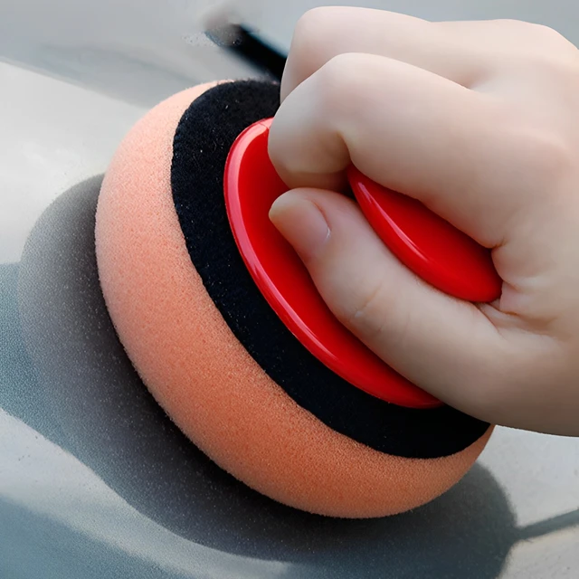 Deatailing Car Wash Wax Polish Pad Sponge Cleaning Tool Kit Waxing  Applicator Pads Wiht Handle Car-Styling - AliExpress