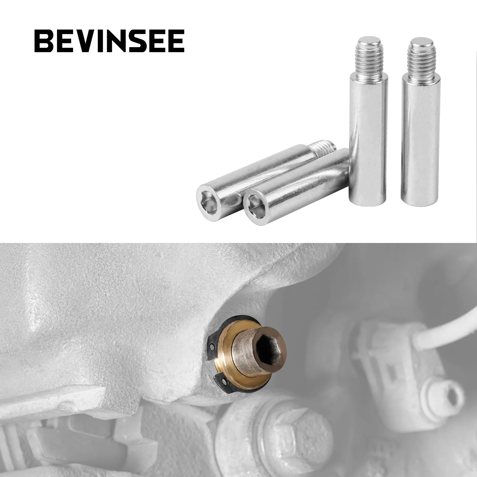 Caliper Guide Slider Pins 4PCS BEVINSEE for BMW E46 E90 E39 E36 E92 E91 E30 E28 E34 E24 E32 E31 Z3 Z4 251615219 34111157041