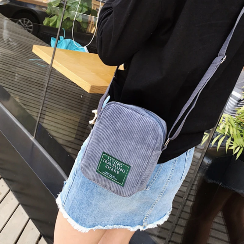 Casual Mobile Phone Coin Purse Crossbody Bag, Ladies Stylish Corduroy Shoulder Bag,Suitable for Daily Use, Work, Travel, Outdoor