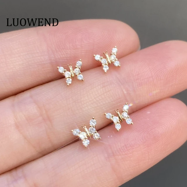Pleve 18K Rose Gold Estate Diamond and Resin Mosaic Earrings – Long's  Jewelers