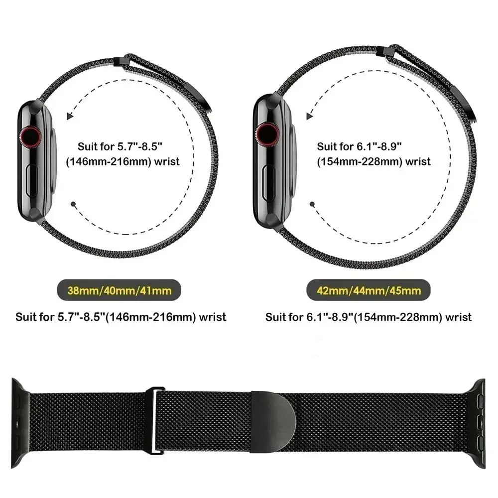 Premium Stainless Steel Milanese Watch Strap