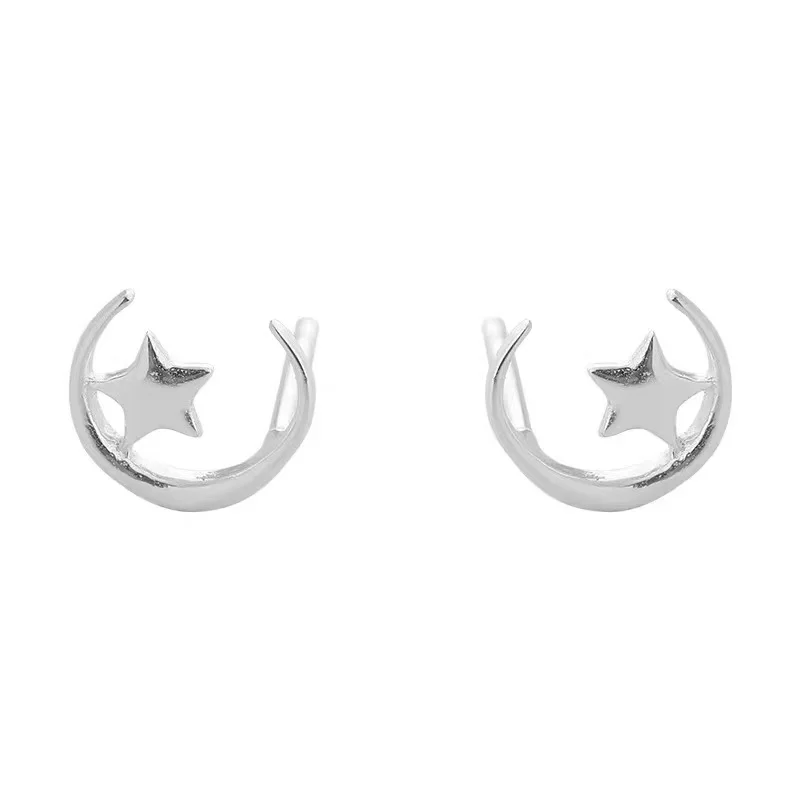 New 925 Sterling Silver Moon Earrings Fashion Shining Star Earrings Birthday Gift To Women's Fine Jewelry - Image 6