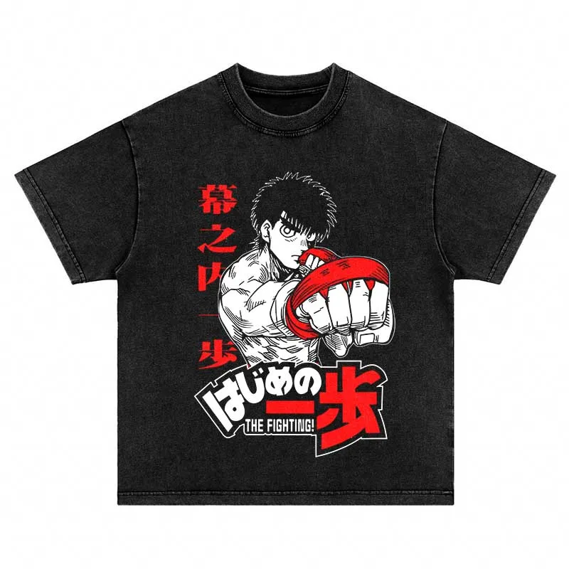 

2023 Fashion Unisex TShirt Oversized Hajime No Ippo Anime Tee Hip Hop Streetwear O-Neck Short Sleeve Japan Pattern Print T-shirt