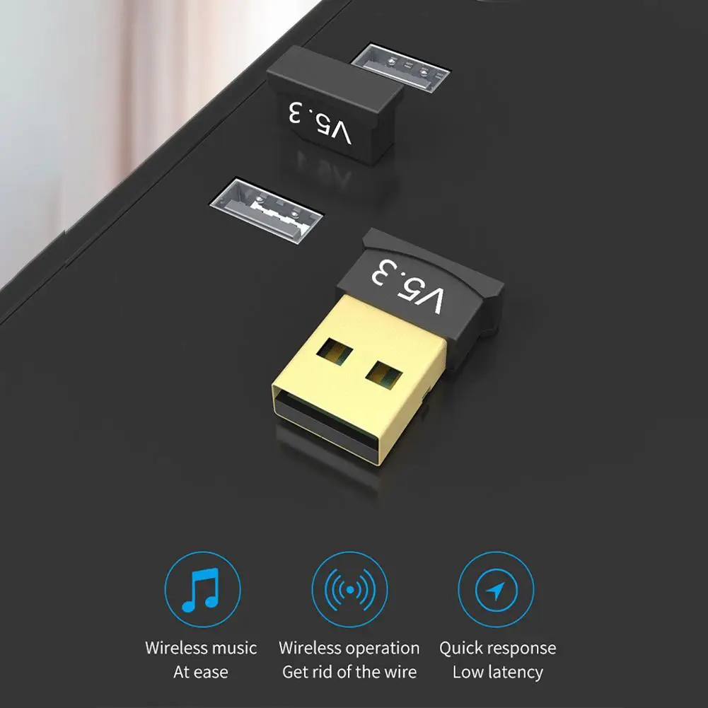 USB 블루투스 5.3 5.1 어댑터 무선 블루투스 동글 어댑터 PC 노트북 무선 스피커 오디오 수신기 USB 송신기
