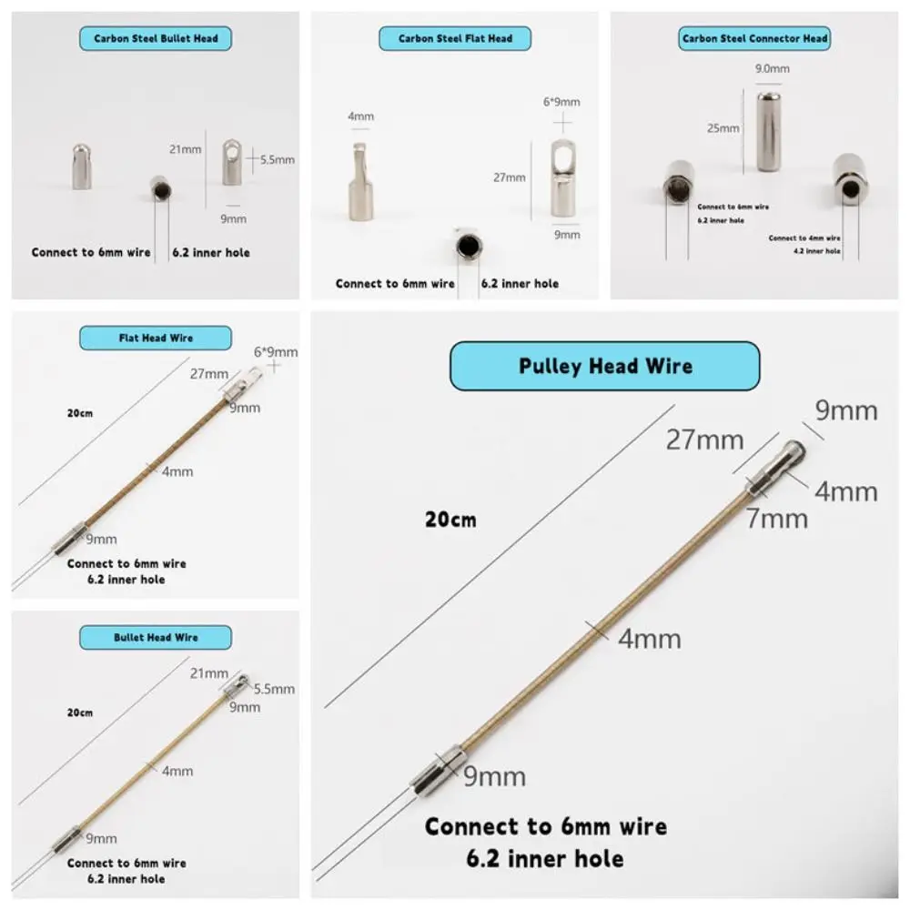 Carbon Steel Wire Puller Connector Head Electrician Tools Cable Puller Accessories Wire Cable Elastic Threader