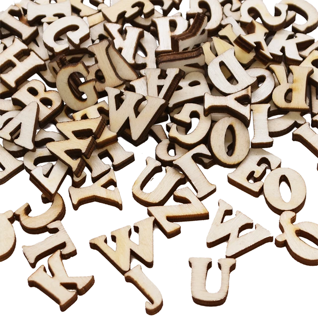 66 Pcs Wooden Letters 5 Inch 2 Hole Hangable Paintable Multifunctional Wood  Alphabet Letters for DIY Handicraft - AliExpress