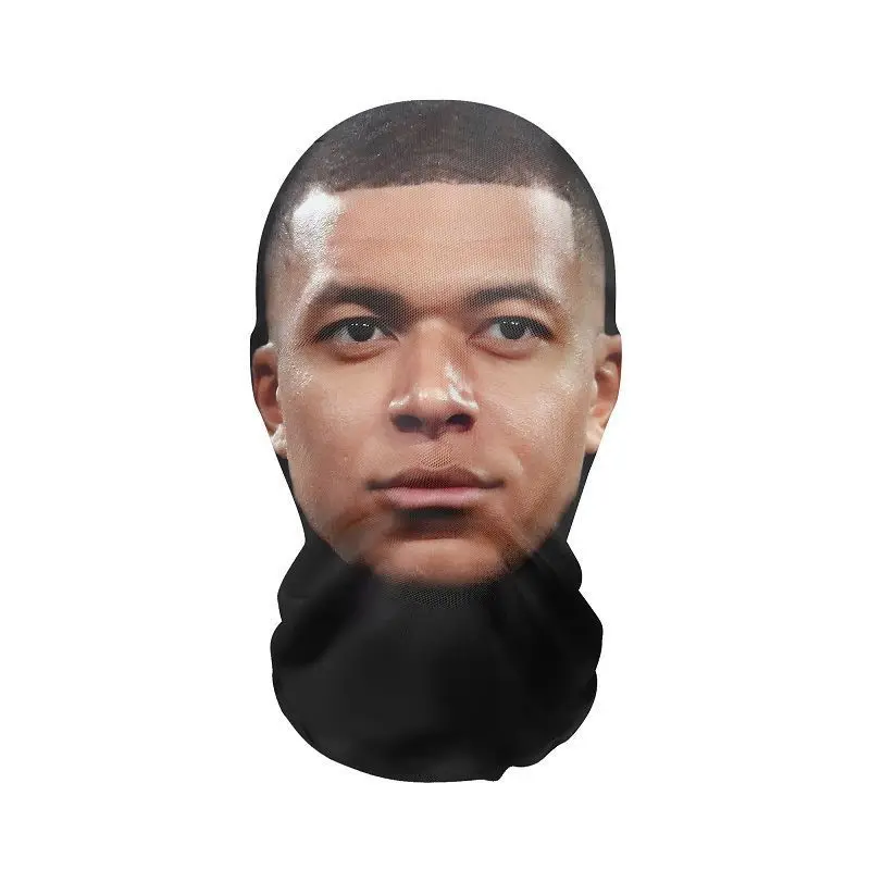 3D Printed Full Face Mask - Elastic Mesh Cosplay Headwear for Men  Women
