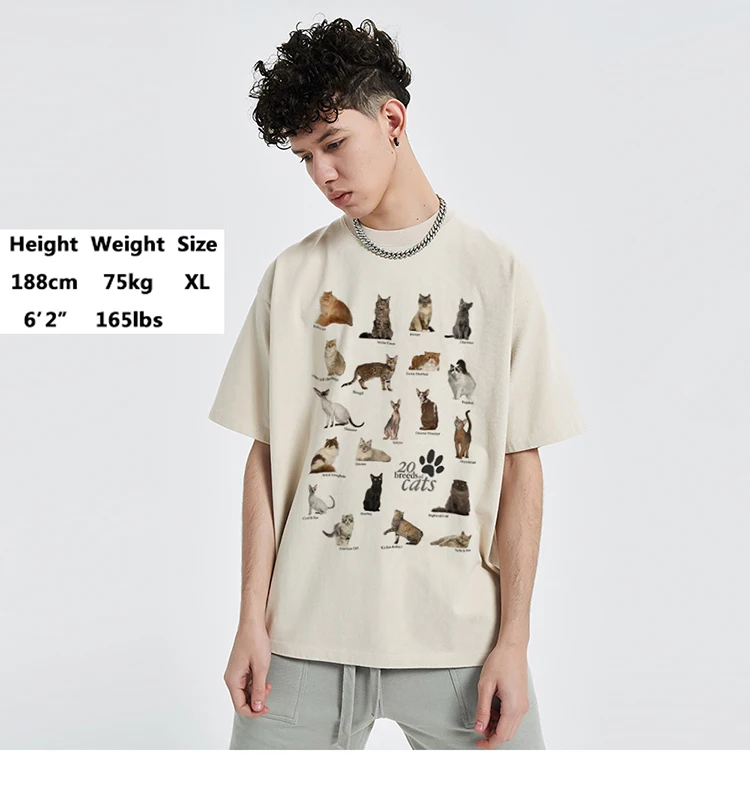 Cat Breeds Collage Graphic T-Shirt S886c56f4240b4ce6b65dcb624b01d5f79