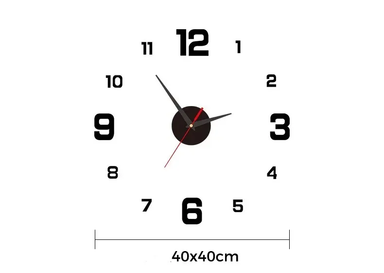 3D wall clock modern design large 3D DIY quartz clock for home decoration living room
