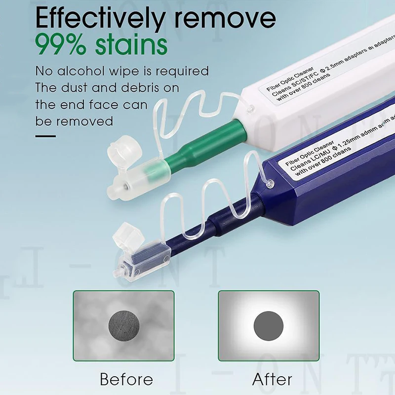 FTTH Optical Fiber Cleaning Pen Tool 2.5mm LC 1.25mm SC FC ST LC Connector Optical Cleaner AUA-550 Fiber End Face Cleaning Box
