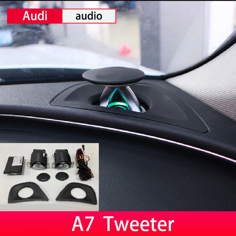 LED 리프트 오디오 스피커, 아우디 A6, C8, C7, A4, B9, RS5, RS4, Q5, Q7, A7 트위터용, 주변 조명 업그레이드 센터 대시 보드 리프팅