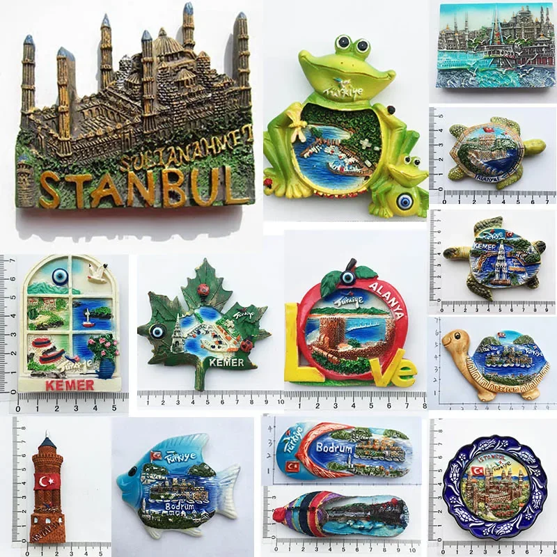 Фото Турецкий Стамбульский магнит на холодильник, сувенир Turquia Bodrum Alanya Kemer, 3d туристические магниты, Декор для дома, магниты на холодильник, идеи для подарка №1
