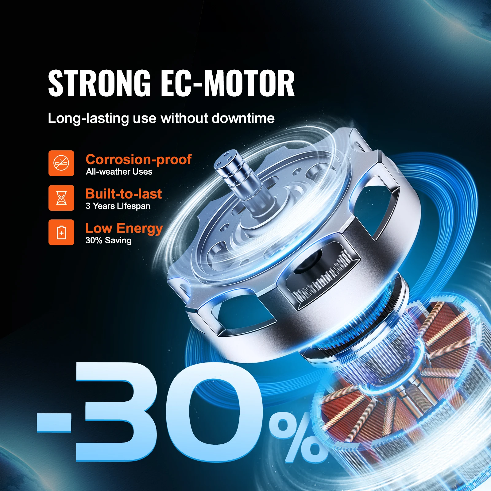 Inline Duct Fan 4/6/8 inch With Temperature Humidity Controller EC-motor Ventilation Exhaust Fan Ventilator For Home