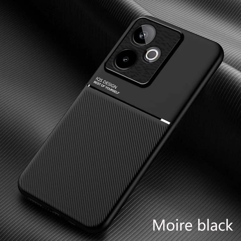 Minimalist Business Style PU Leather + TPU Non-Slip Texture Protective Back Cover