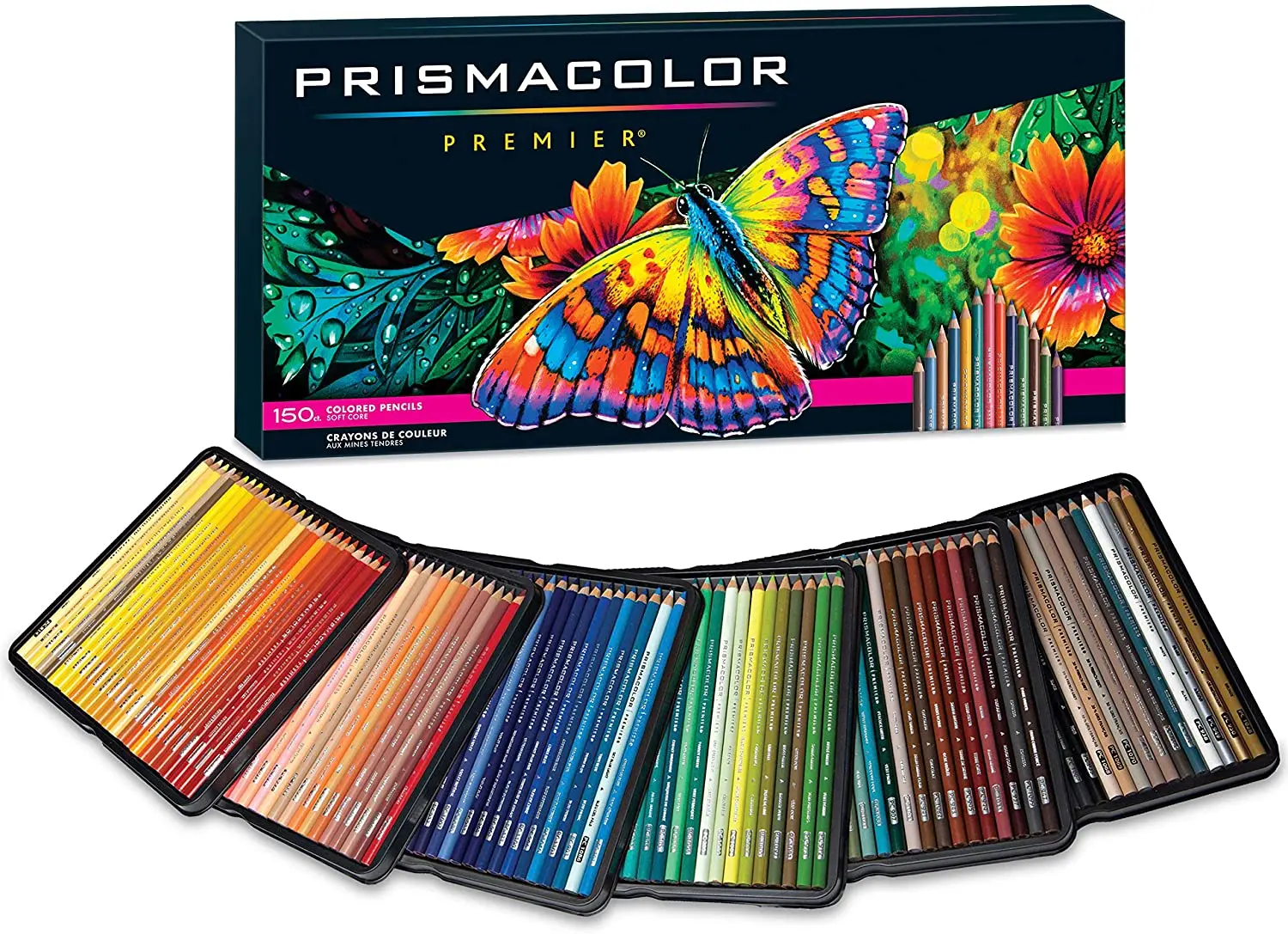 

Original Prismacolor Premier Colored Pencils 24 36 72 132 150 Colors Art Supplies for Drawing Sketching Adult Coloring Tin Box