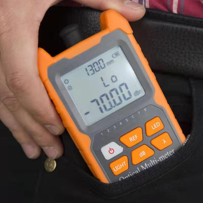 MINI OPM Handheld Mini Fiber Optical Power Meter Fiber Optical Cable Tester -70+6dBm or -50+26dBm