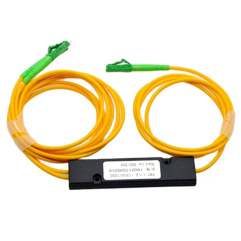 10pcs New LC/APC 1:2 Optical Fiber Splitter 50:50 Single Mode Taper Type Box FBT 1310~1550nm Fiber Optical Splitter Free Shippng