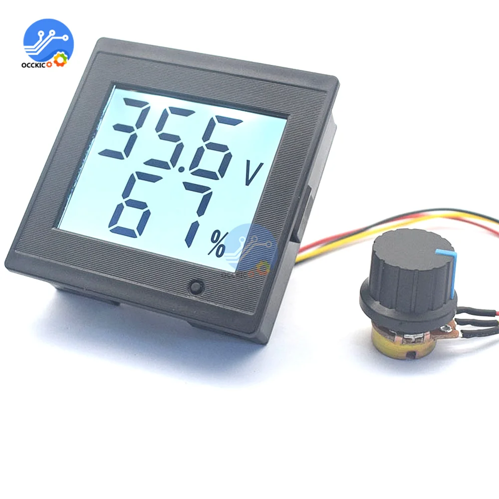 

DC 12V-36V DC Motor Governor Voltage and Current Digital Scale Speed Controller LCD Digital Display 0~100% Tachometer