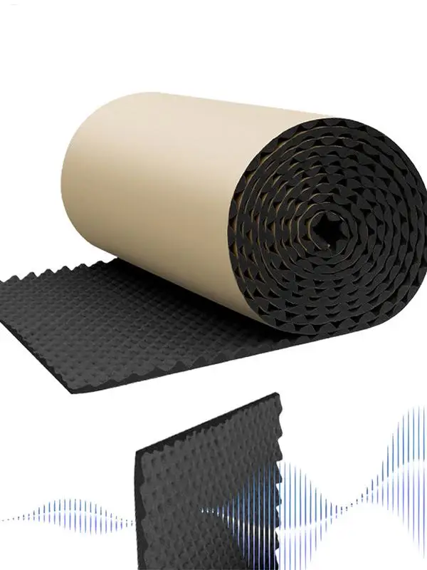 Sound Deadening Material for Cars 2Sizes Adhesive Automotive Sound Dampening Foam Mat Soundproof Deadener Closed Cell Foam