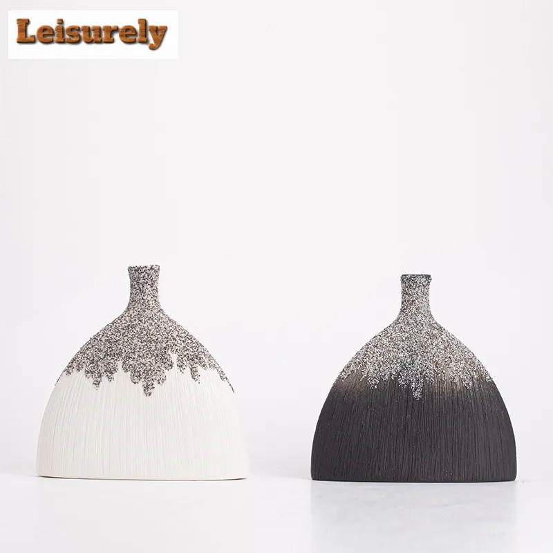 Snowflake Bottle Ceramic Donuts Flower Pot Home Living Room Decoration Accessories Interior Office Desktop Decor Ornament Gift