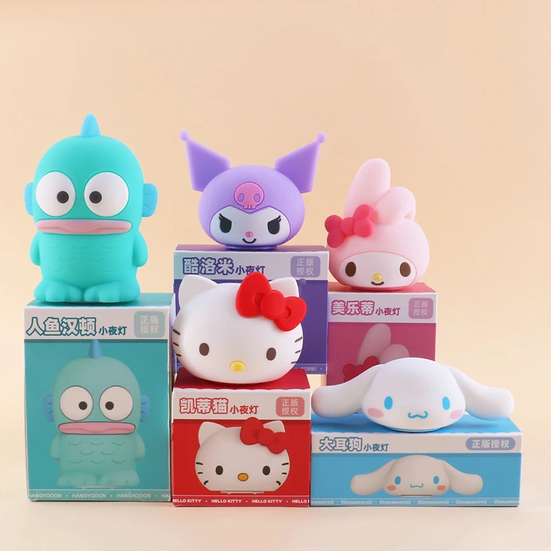 

Sanrio Kuromi Luminous Dolls Kawaii Cute My Melody Cinnamoroll Bedroom Bedhead Night Light Ornament Cute Birthday Girls Gifts