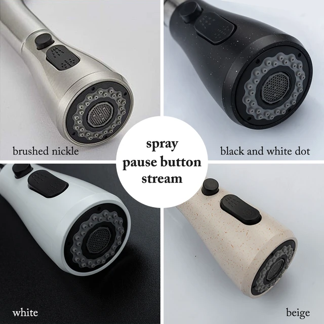 ก๊อกน้ําห้องครัว 304 สแตนเลสดึงออกอ่างล้างจาน Water TAP Deck ติดตั้ง Mixer Stream Sprayer หัวร้อนเย็นก๊อก 4