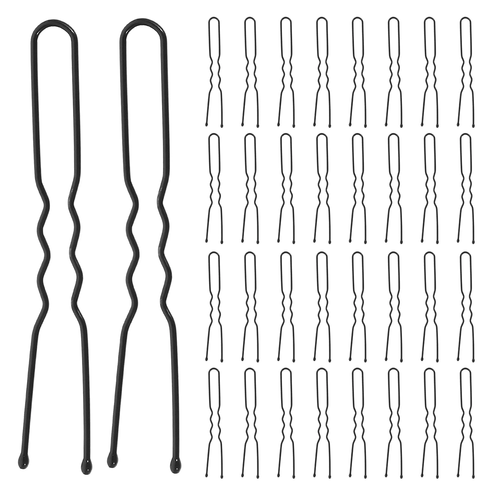 50pcs Bobby Hair U Shaped Hair Black Metal Hair Clips for Buns, Updo Hairstyles