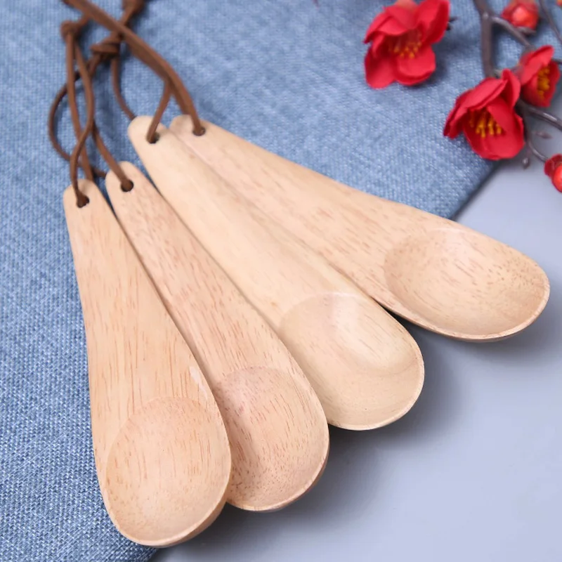 100 Teile/los Kreative Holz Löffel Inländischen Holz Gewürz Löffel Reis schaufel Camping Kaffee Löffel 15cm x 4cm – Detail 3
