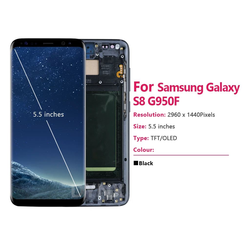  Ÿ   LCD ÷  ġ ũ, Ｚ  S8 LCD S8 G950 G950F   OLED LCD, ǰ