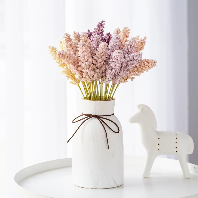 

10 pc/ 6branch Mini artificial flower bouquet for wall decoration vanilla foam Berry ear for home decoration