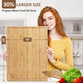 Extra Large Bamboo Wood Cutting Board 1