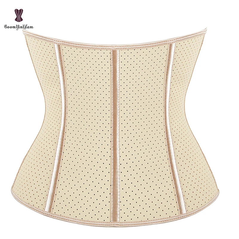 height 24cm breathable 9 steel boned latex waist trainer Underbust Waist Trimmer Corset Slimming Belt Shaper Corselet