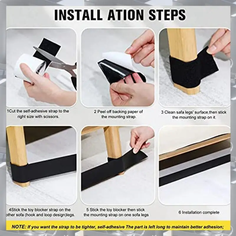 A84F-Toy Blocker For Couch Under Sofa Toy Blocker Stop Things From Going Under Couch Sofa Bed And Furniture Easy To Install