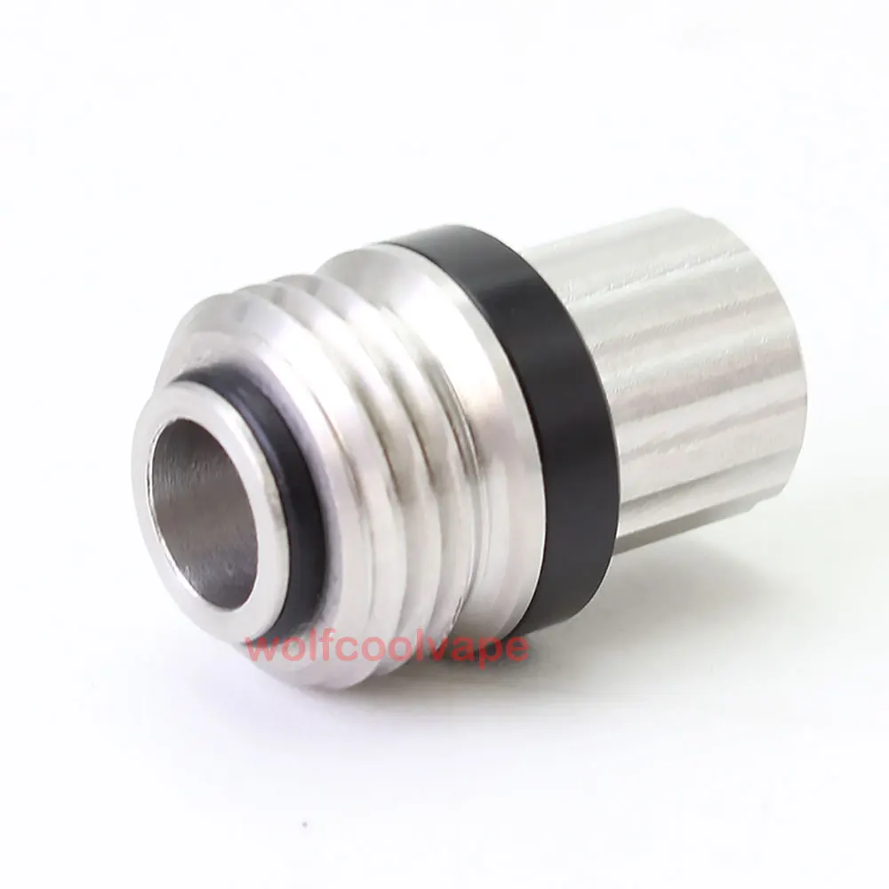 

Wolfcoolvape Monarchy Notch Style Drip Tip for BB / Billet / Boro AIO Box Mod 316 Stainless Steel + POM