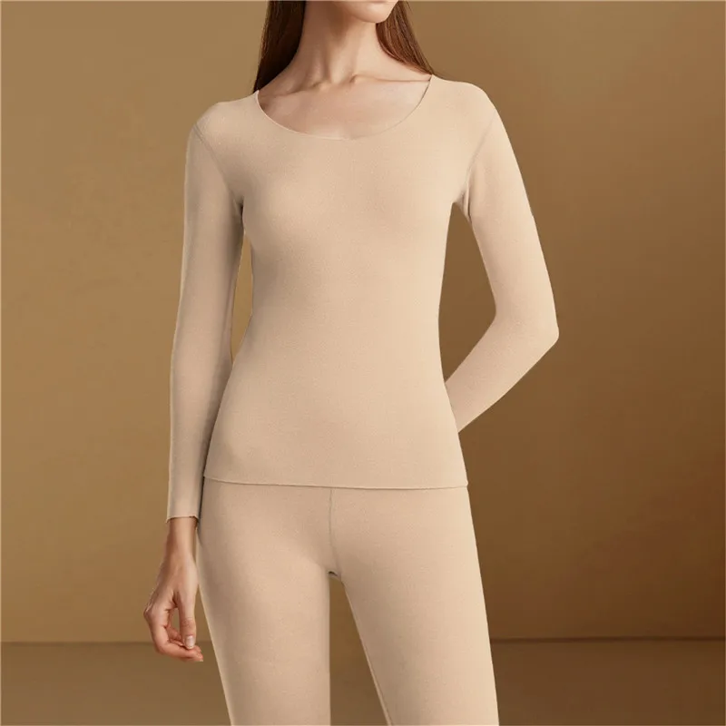 

Women's Set Men Layer Double Thermal Thick Seamless Lingerie Pieces Clothes Underwear Women Thermal Winter 2 Woman Warm Clothing