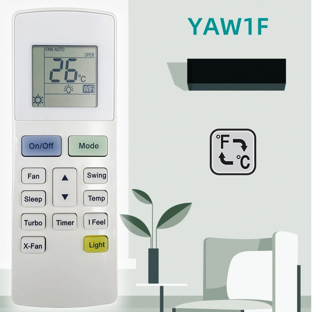 리모컨 YAW1F GREE 싱클레어 일반 기후 로얄 클리마 에어컨 GC-MR18HR32, RC-VX28HN, YAW1F1