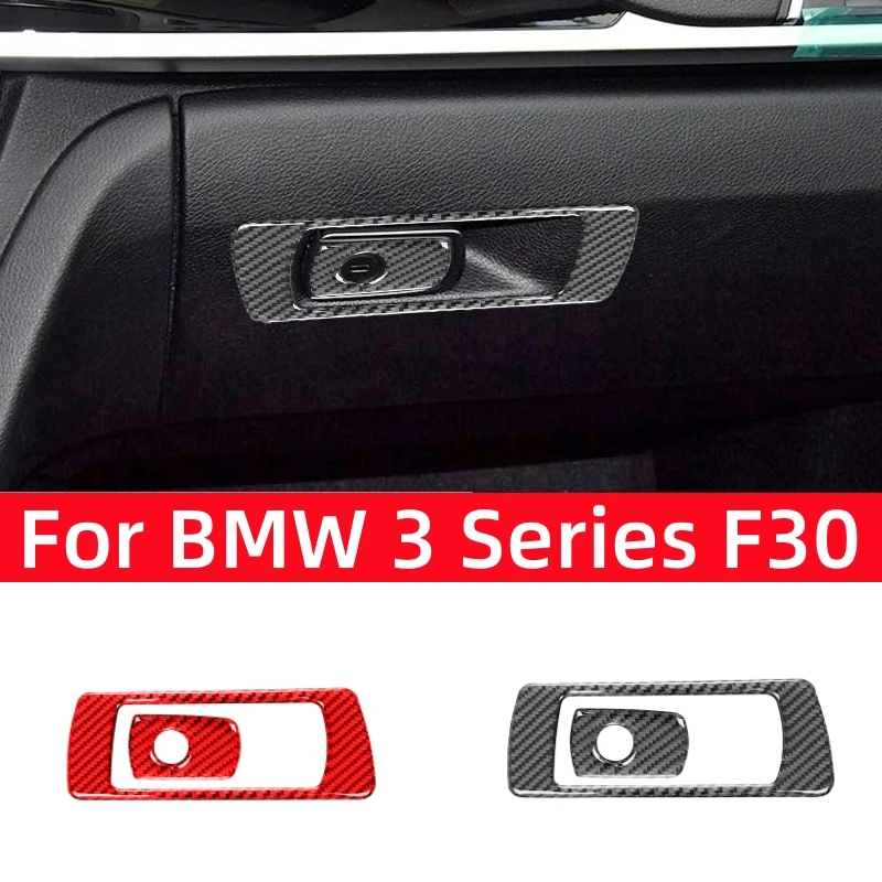 

Аксессуары для BMW 3 серии F30 2013-2018, карбоновое волокно, интерьер автомобиля, копилот, ящик для хранения, переключатель, отделка, крышка, рамка, декоративные наклейки