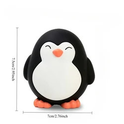 Interactive Rubber Squeaky Pet Toy - Little Yellow Duck & Penguin Design (C)